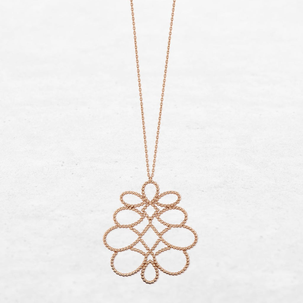 Pine Necklace | OP-5889 in 18k gold, made by O! Jewelry in Antwerp, Belgium.