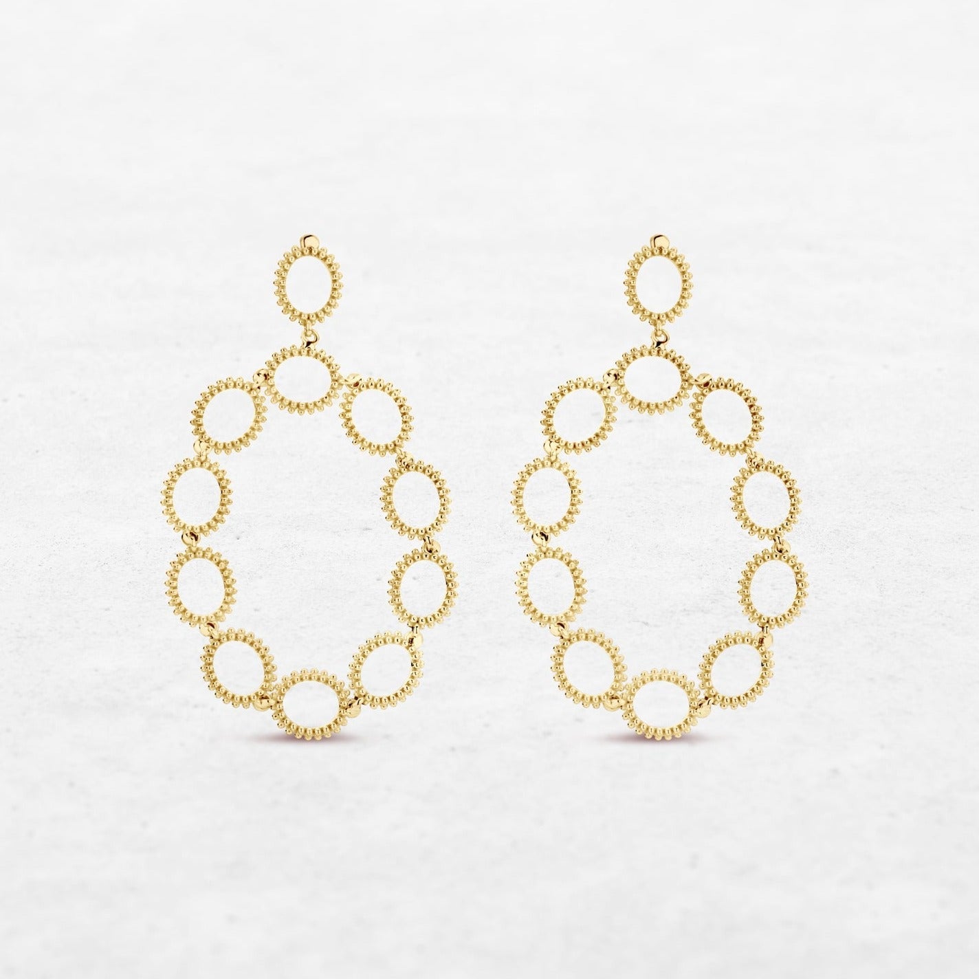 Isle Earrings | OE-8148 in 18k gold, made by O! Jewelry in Antwerp, Belgium.