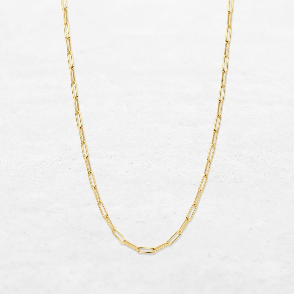 Timeless Clip Necklace | OP-9100 in 18-karat gold, designed and made in Antwerp.